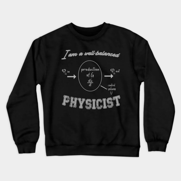 A Well-balanced Physicist Crewneck Sweatshirt by Debrawib